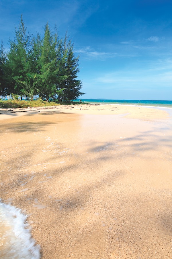 แหลมสน ปลายแหลมเป็นดงต้นสน มีหาดกว้างสวยๆ ให้เดินชมเล่นน้ำ เกาะหมาก ตราด