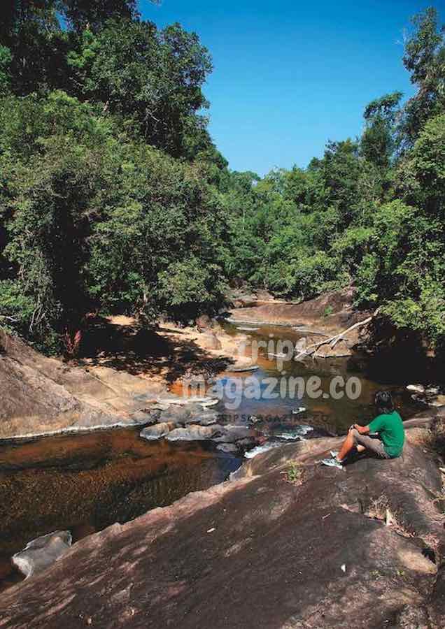 ลำธารไหลออกนำ้ตกธารมะยม เกาะช้าง ตราด