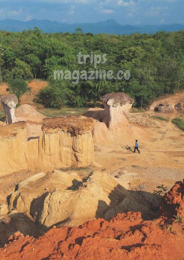 กำแพงดินสูงใหญ่โดนกัดเซาะดูแปลกตา แพะเมืองผี แพร่