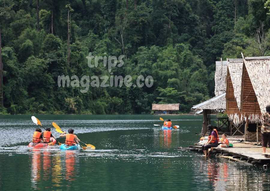 กิจกรรมหน้าแพลอยน้ำ ท่ามกลางธรรมชาติ เขาสก สุราษฎร์ธานี